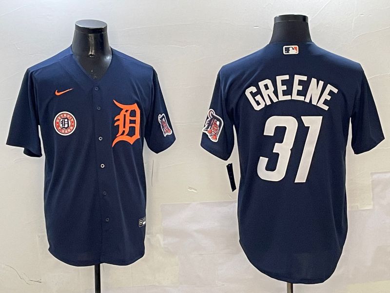 Men Detroit Tigers #31 Greene Drak Blue Game 2025 Nike MLB Jersey style 3111->detroit tigers->MLB Jersey